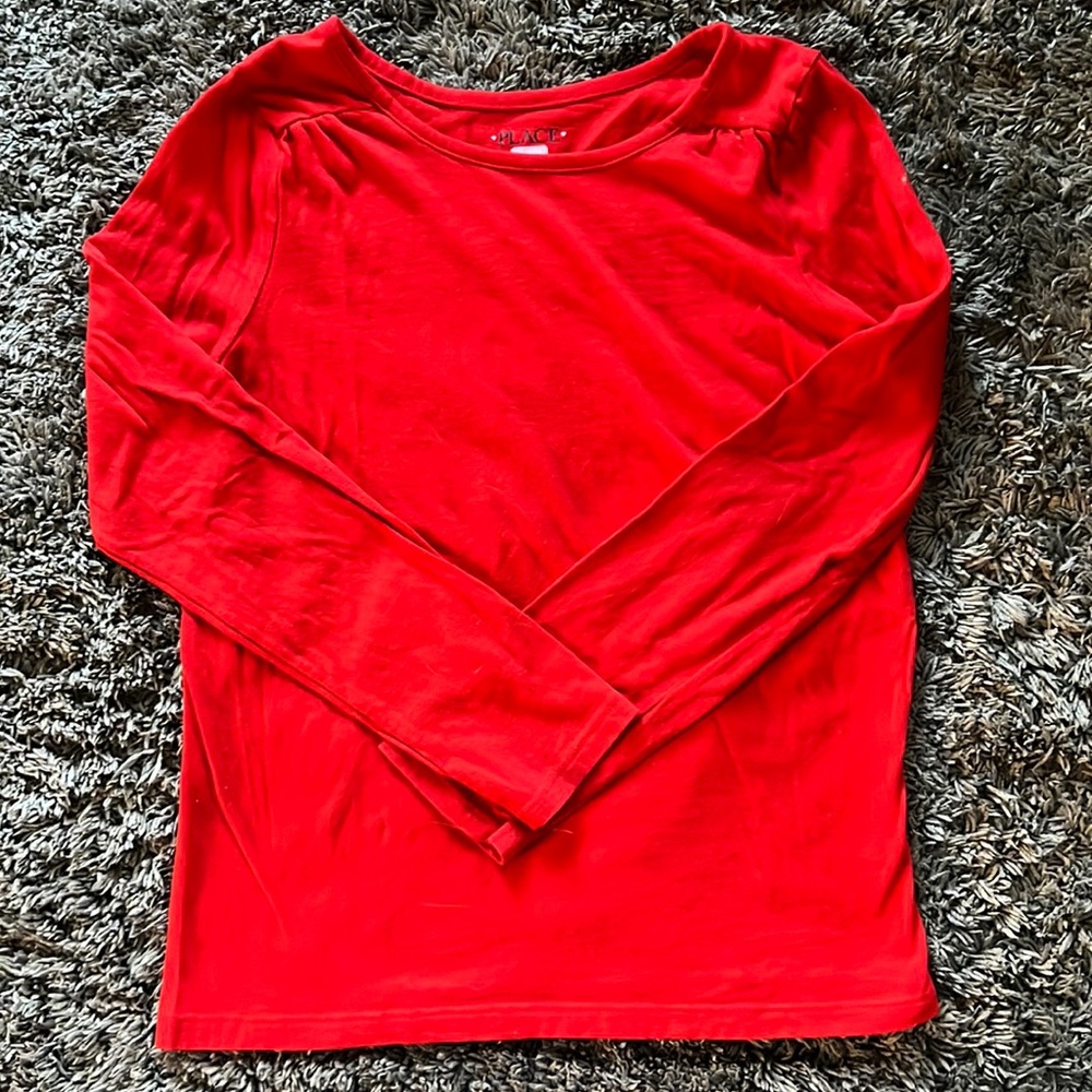 Soft Children’s Place red long sleeve tee. Size L 10/12